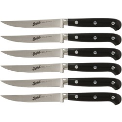 Berkel 6-Piece Steak Knife Set Adhoc Black with Serrated Blade