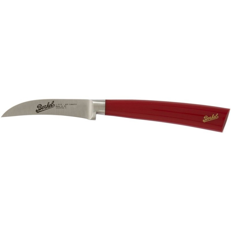 Berkel Couteau d'Office Courbé Elegance 7 cm Rouge