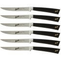 Berkel Elegance Set de 6 couteaux à steak en acier noir