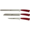 Berkel Set de 3 Couteaux à Jambon Elegance Rouge