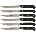 Berkel 6-Piece Steak Knife Set Adhoc Black with Smooth Blade