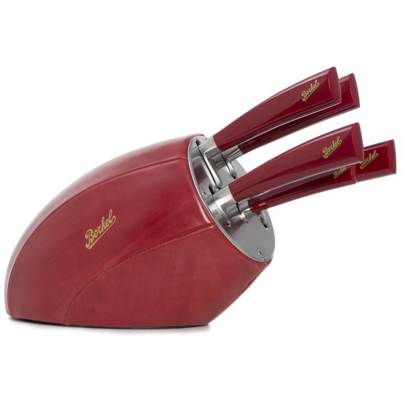 Berkel Bloc à Couteaux Sense Rouge avec 5 Couteaux Elegance Rouges Berkel Bloc à Couteaux Sense Rouge avec 5 Couteaux Elegance Rouges