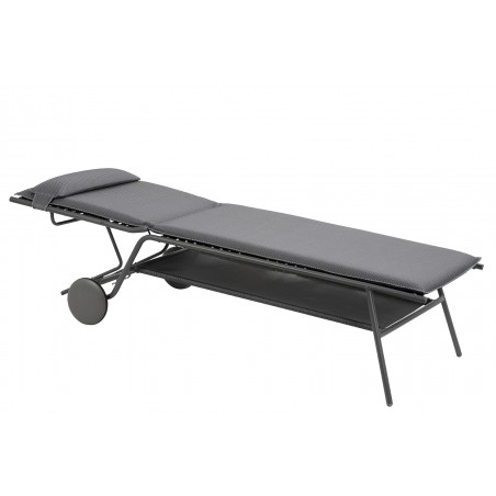 Sun Lounger MIAMI HIGH BEC LaFuma LFM5174 Silver