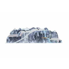 Cascade de paysage en couleur 120 x 40 cm