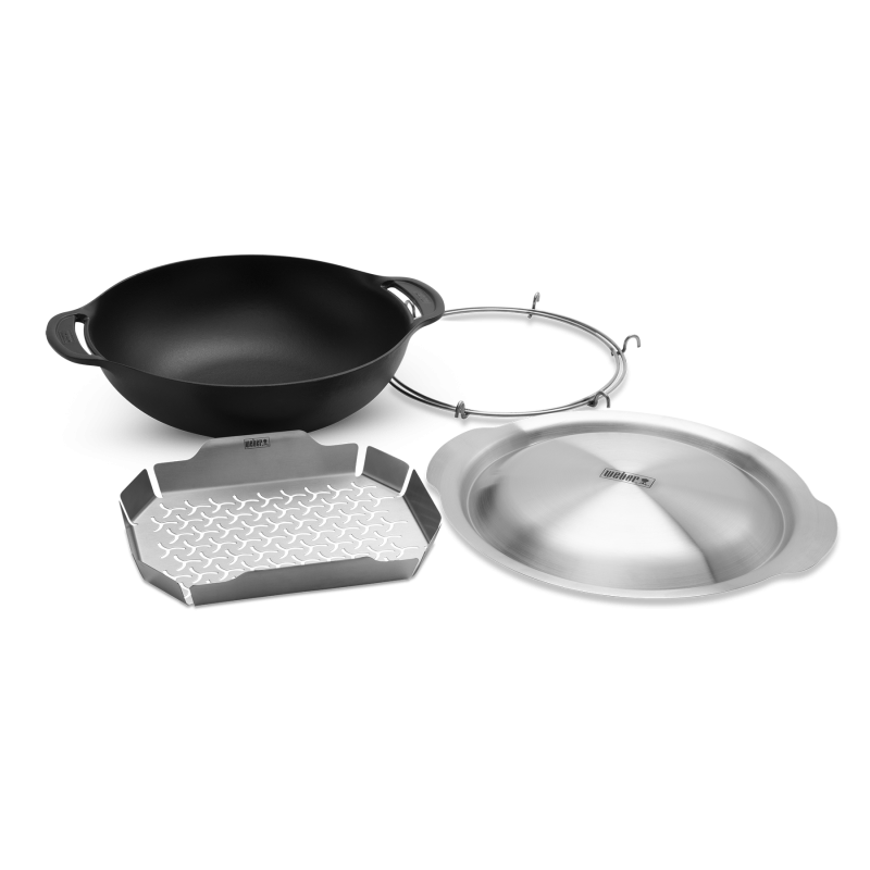 Weber Crafted - Wok with steam cooking basket Ref. 7607 Weber Crafted - Wok with steam cooking basket Ref. 7607