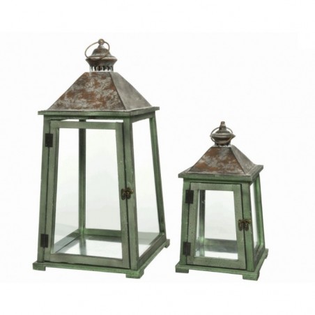 Medium Wooden Lantern 21x21x39 cm