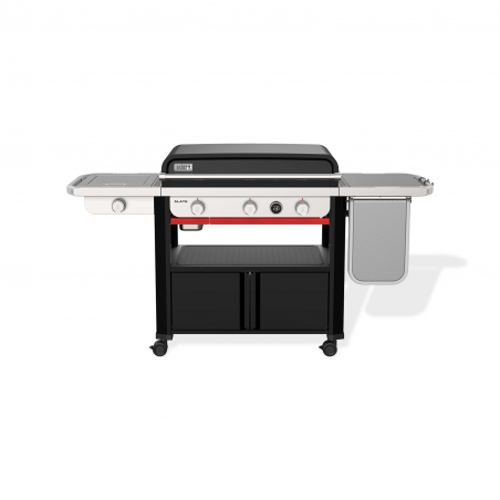 Plancha Weber à Gaz Slate GPSB 76 cm Plaque Premium Avec Brûleur Latéral Noir Cod. 1500247