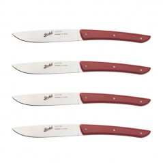 Berkel lot de 4 couteaux à steak rouge