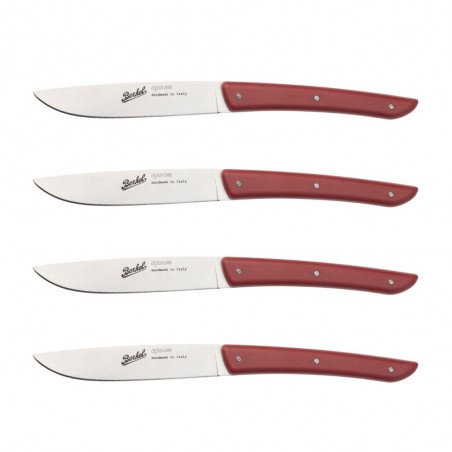 Berkel Set de 4 Couteaux à Steak couleur Rouge