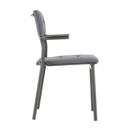 Chaise empilable avec accoudoirs ORON LaFuma LFM5273 Silver