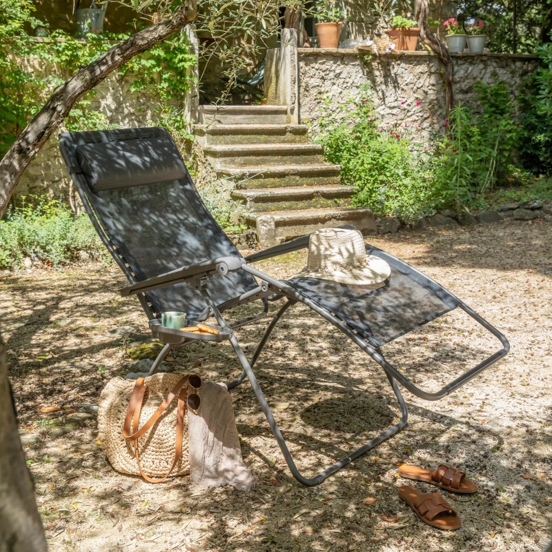 Reclining Armchair Deckchair RSXA CLIP XL LaFuma LFM2057 Black Reclining Armchair Deckchair RSXA CLIP XL LaFuma LFM2057 Black