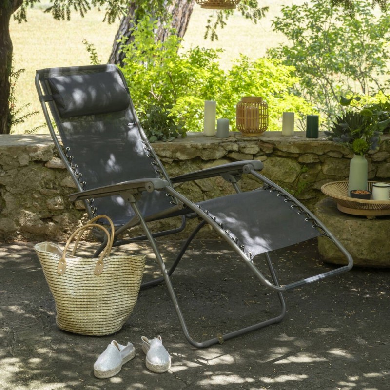 Reclining Armchair Deckchair RSXA The Original LaFuma LFM2060 Black
