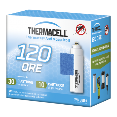 Thermacell 120 hour refill - 10 Butane Gas Cartridges + 30 Plates