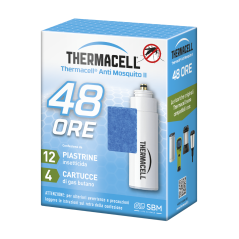 Thermacell 48 hour refill - 4 Butane Gas Cartridges + 12 Plates