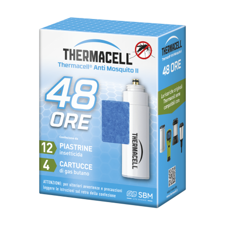 Thermacell 48 hour refill - 4 Butane Gas Cartridges + 12 Plates