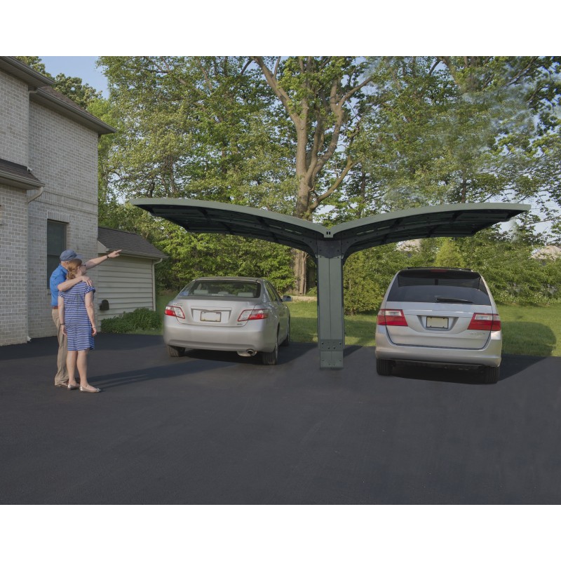 Canopia Arizona Breeze Double Carport in Aluminum 6 x 5 m