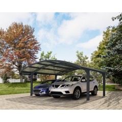 Canopia Arizona Wave Carport doppio en aluminium 6x5 m