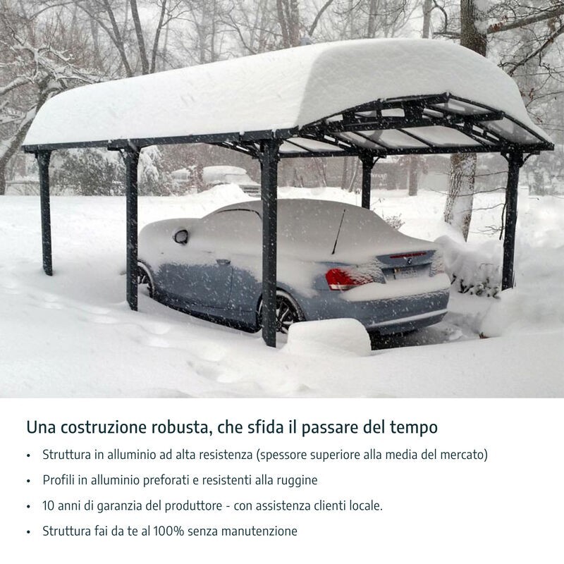 Canopia Arcadia Carport in Aluminum 3.6 X 8.6 m