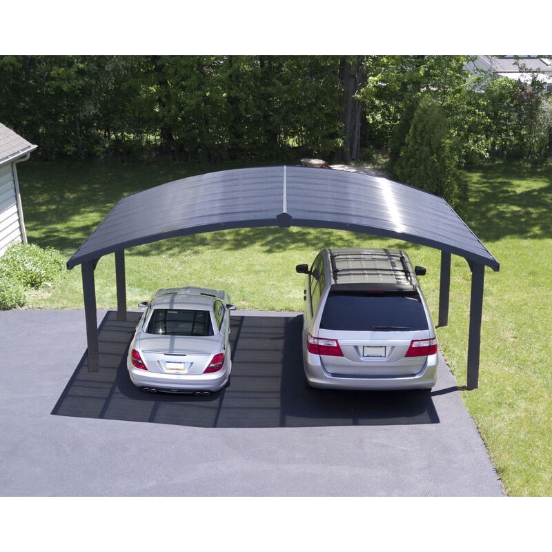 Canopia Arizona Wave Carport doppio en aluminium 6x5 m Canopia Arizona Wave Carport doppio en aluminium 6x5 m