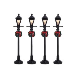 Gas Lantern Street Lamp Set of 4 B/O 4.5V Réf. 64498