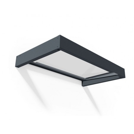 Canopia Sophia Auvent de porte 160x95 cm - cadre gris, panneau transparent