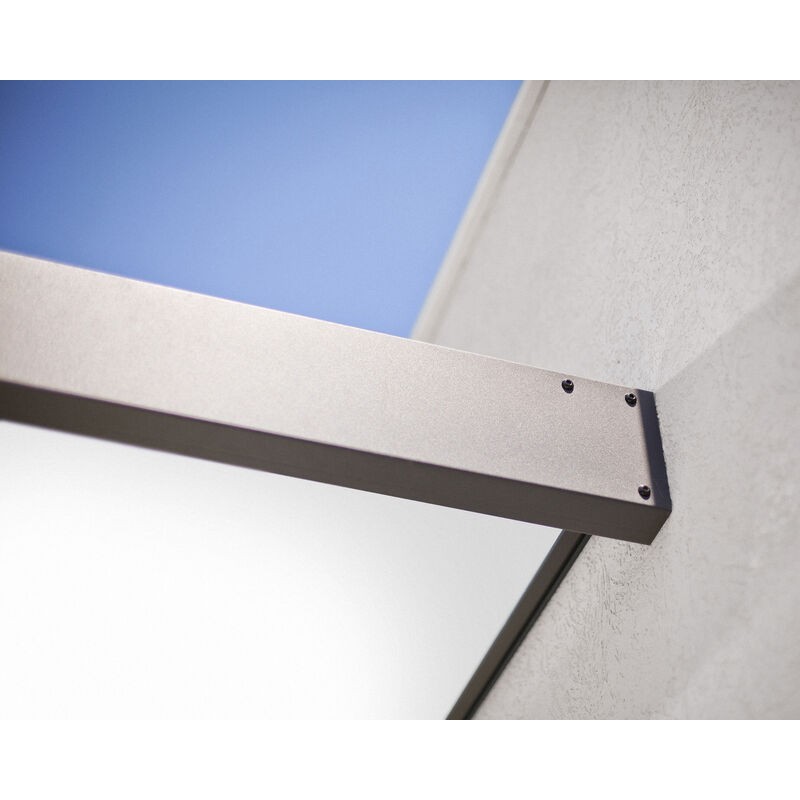 Canopia Sophia Auvent de porte 160x95 cm - cadre gris, panneaux blanc opale