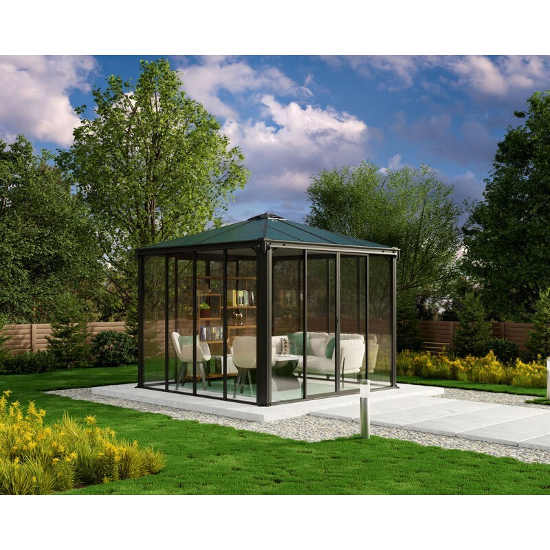 Canopia Ledro Tonnelle fermée en aluminium 3x3 m Canopia Ledro Tonnelle fermée en aluminium 3x3 m