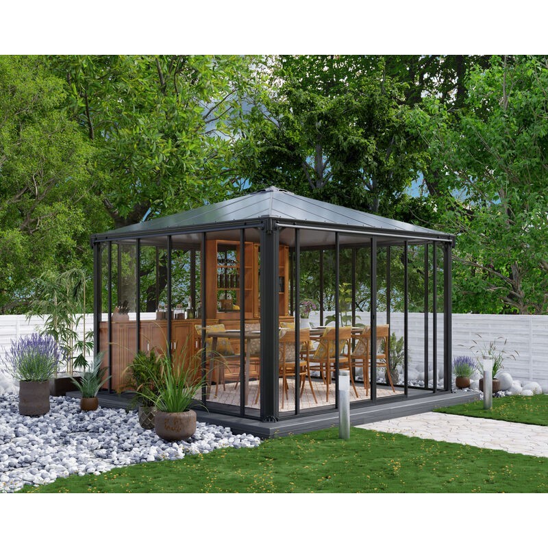 Canopia Ledro Tonnelle fermée en aluminium 3.6x3.6 m Canopia Ledro Tonnelle fermée en aluminium 3.6x3.6 m