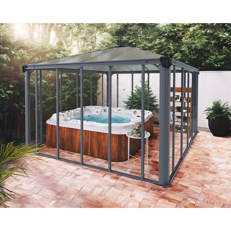 Canopia Ledro Enclosed Gazebo in Aluminium 3.6x3.6 m Canopia Ledro Enclosed Gazebo in Aluminium 3.6x3.6 m