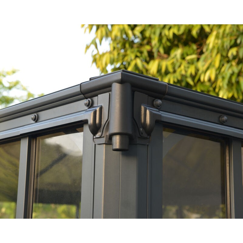 Canopia Ledro Tonnelle fermée en aluminium 3.6x3.6 m Canopia Ledro Tonnelle fermée en aluminium 3.6x3.6 m