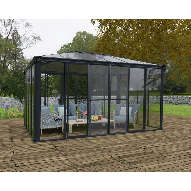 Canopia Ledro Enclosed Gazebo in Aluminium 3x4.3 m Canopia Ledro Enclosed Gazebo in Aluminium 3x4.3 m