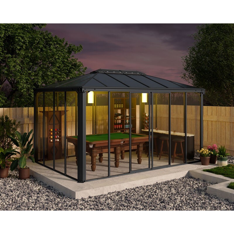 Canopia Ledro Tonnelle fermée en aluminium 3x4.3 m Canopia Ledro Tonnelle fermée en aluminium 3x4.3 m