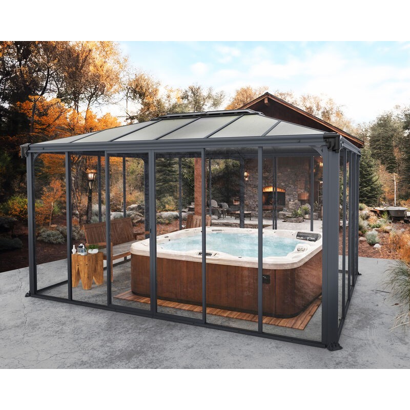 Canopia Ledro Tonnelle fermée en aluminium 3x4.3 m Canopia Ledro Tonnelle fermée en aluminium 3x4.3 m