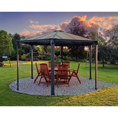 Canopia Monaco Tonnelle hexagonale en aluminium 3.6x4 m