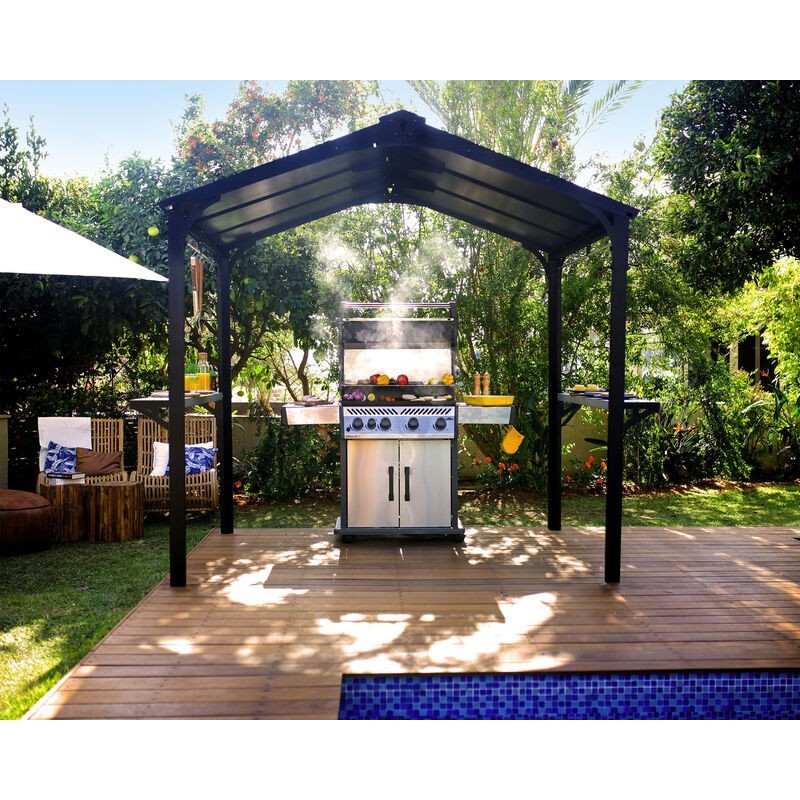 Canopia Austin Tonnelle barbecue en aluminium 1.8x2.4 m Canopia Austin Tonnelle barbecue en aluminium 1.8x2.4 m