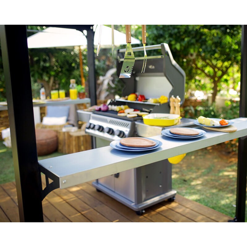 Canopia Austin Tonnelle barbecue en aluminium 1.8x2.4 m Canopia Austin Tonnelle barbecue en aluminium 1.8x2.4 m