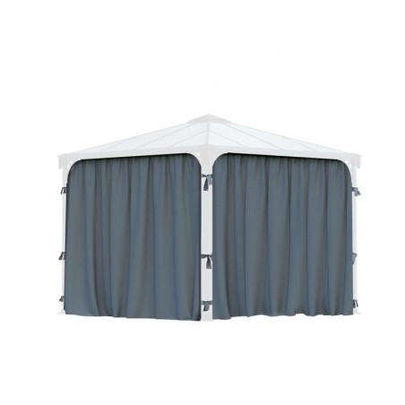 Canopia Set de rideaux pour Tonnelle Palermo et Milano 3.7x2.2 m