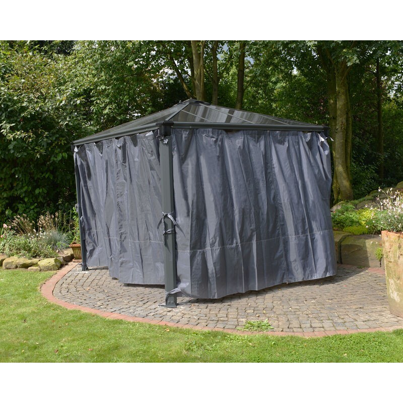 Canopia Set de rideaux pour Tonnelle Palermo et Milano 3.7x2.2 m Canopia Set de rideaux pour Tonnelle Palermo et Milano 3.7x2.2 m