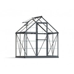 Canopia Harmony Serre de jardin transparente en polycarbonate 126x185x208 cm Gris