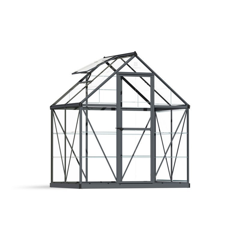 Canopia Harmony Serre de jardin transparente en polycarbonate 126x185x208 cm Gris Canopia Harmony Serre de jardin transparente en polycarbonate 126x185x208 cm Gris