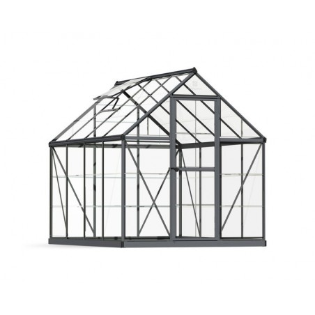 Canopia Harmony Serre de jardin transparente en polycarbonate 247x185x208 cm Gris