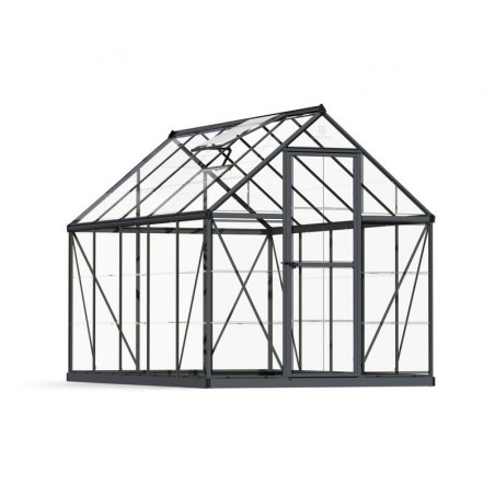 Canopia Serre de Jardin Transparente Harmony en Polycarbonate 306X185X208 cm Gris