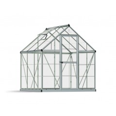 Canopia Harmony Serre de jardin transparente en polycarbonate 186x185x208 cm Argent