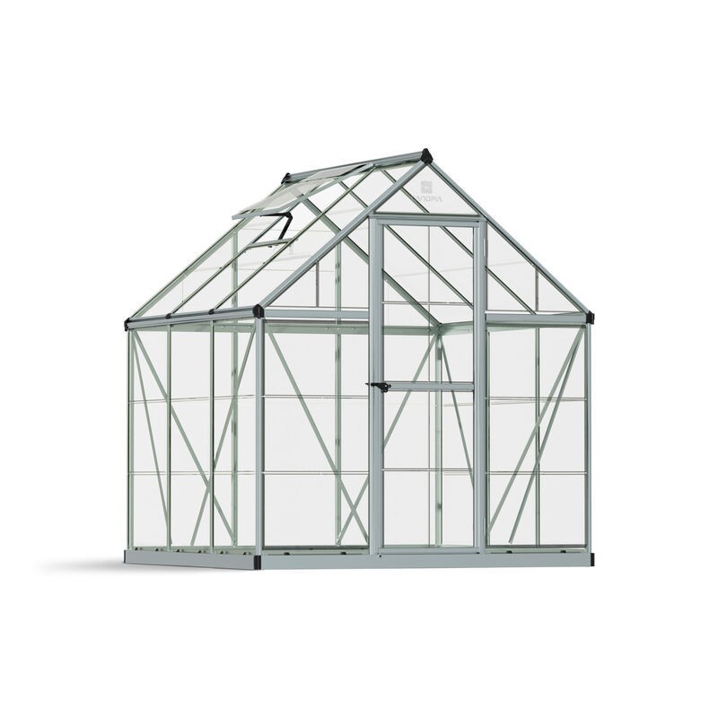 Canopia Harmony Serre de jardin transparente en polycarbonate 186x185x208 cm Argent Canopia Harmony Serre de jardin transparente en polycarbonate 186x185x208 cm Argent