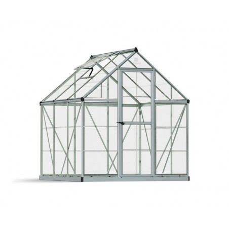 Canopia Serre de Jardin Transparente Harmony en Polycarbonate 186x185x208 cm Argenté