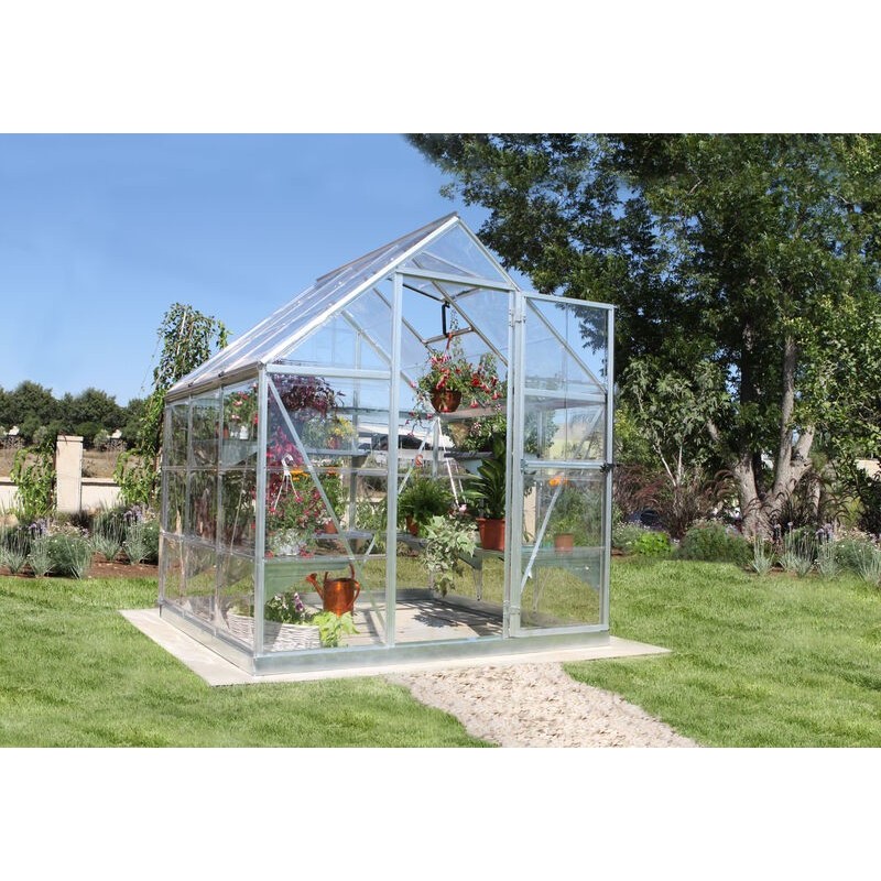 Canopia Harmony Serre de jardin transparente en polycarbonate 186x185x208 cm Argent Canopia Harmony Serre de jardin transparente en polycarbonate 186x185x208 cm Argent