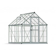 Canopia Serre de Jardin Transparente Harmony en Polycarbonate 247x185x208 cm Argenté