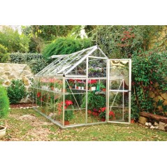 Canopia Serre de Jardin Transparente Harmony en Polycarbonate 306x185x208 cm Argenté