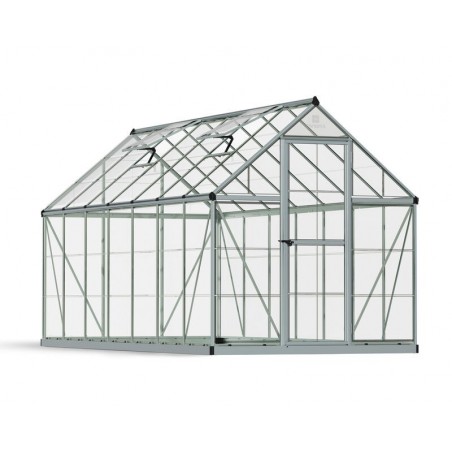 Canopia Harmony Transparent Polycarbonate Garden Greenhouse 426x185x208 cm Silver