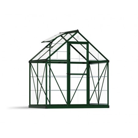 Canopia Harmony Serre de jardin transparente en polycarbonate 126x185x208 cm Vert
